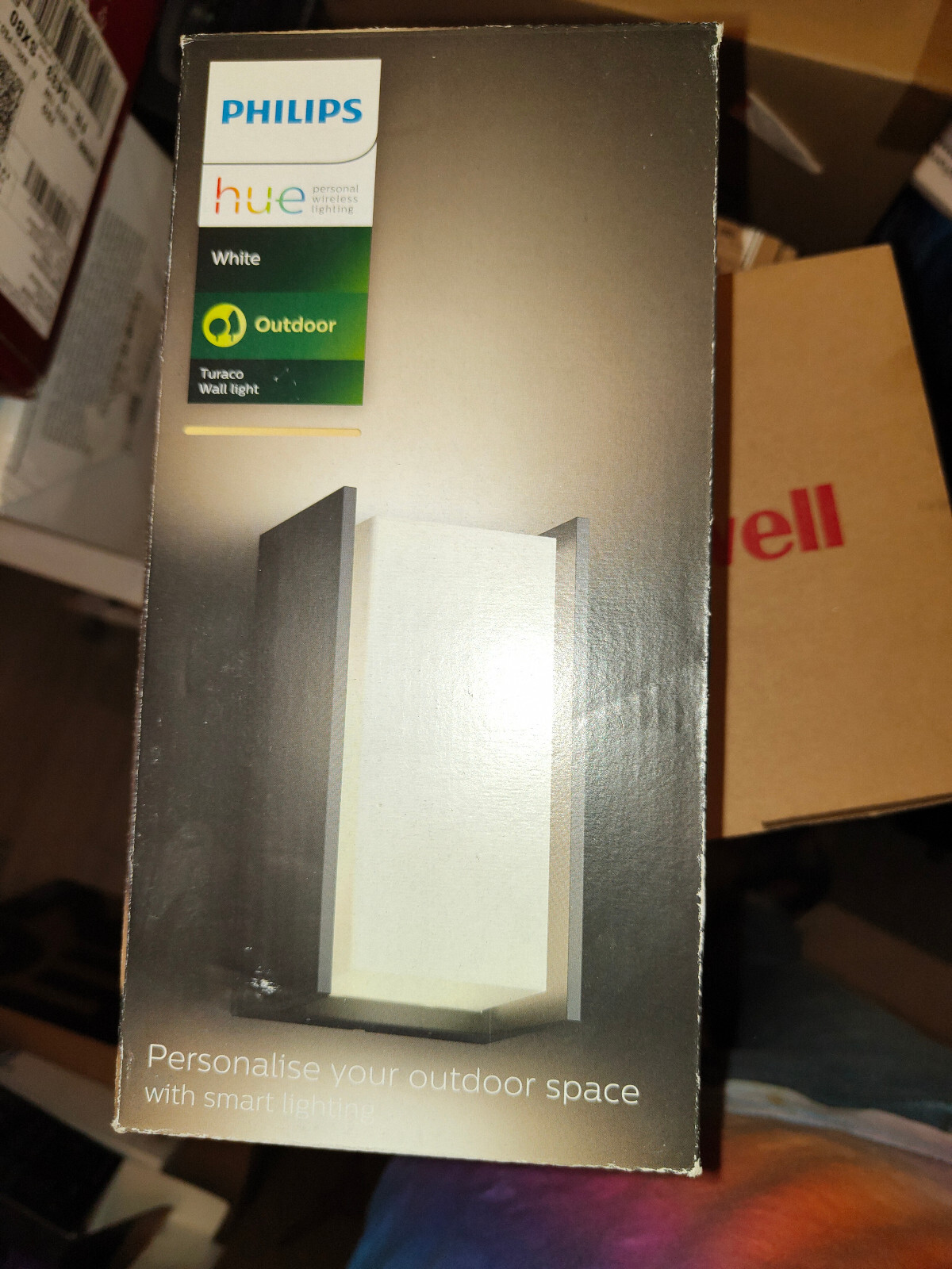 Philips Hue Turaco applique murale connectee d exterieur en aluminium anthracite