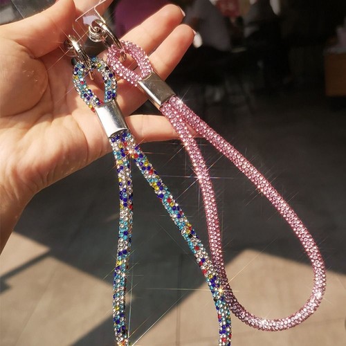Bright Phone Wrist Straps Glitter Diamond Crystal Keychain Phone Accessories - 第 3/21 張圖片