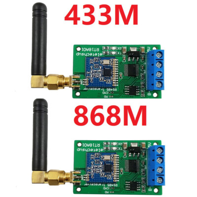 2Pcs RT18A01 RS485 Transceiver Wireless Repeater for PTZ Camera PLC Modbus RTU
