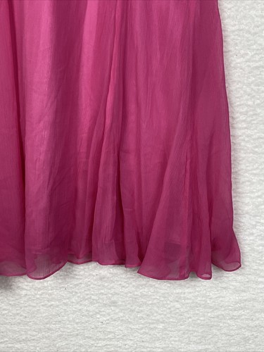 Newport News Slip Dress Womens 8 Pink 100%Silk Sleeveless Lined Cocktail Party - Picture 9 of 15