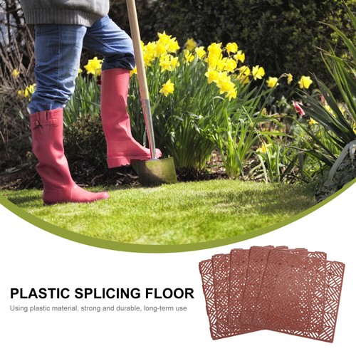 5 Pcs Rutschfeste Bodenmatte Garten Kunststoffboden Outdoor-Fußmatten - Bild 9 von 12