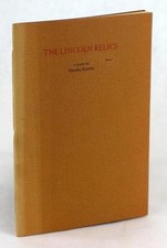 1978 The Lincoln Relics Stanley Kunitz Signed Greywolf Press Limited Edition