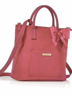Juicy Couture Pink Backpack / Handbag (2in1) Suede Zip Cloure Brand New From USA
