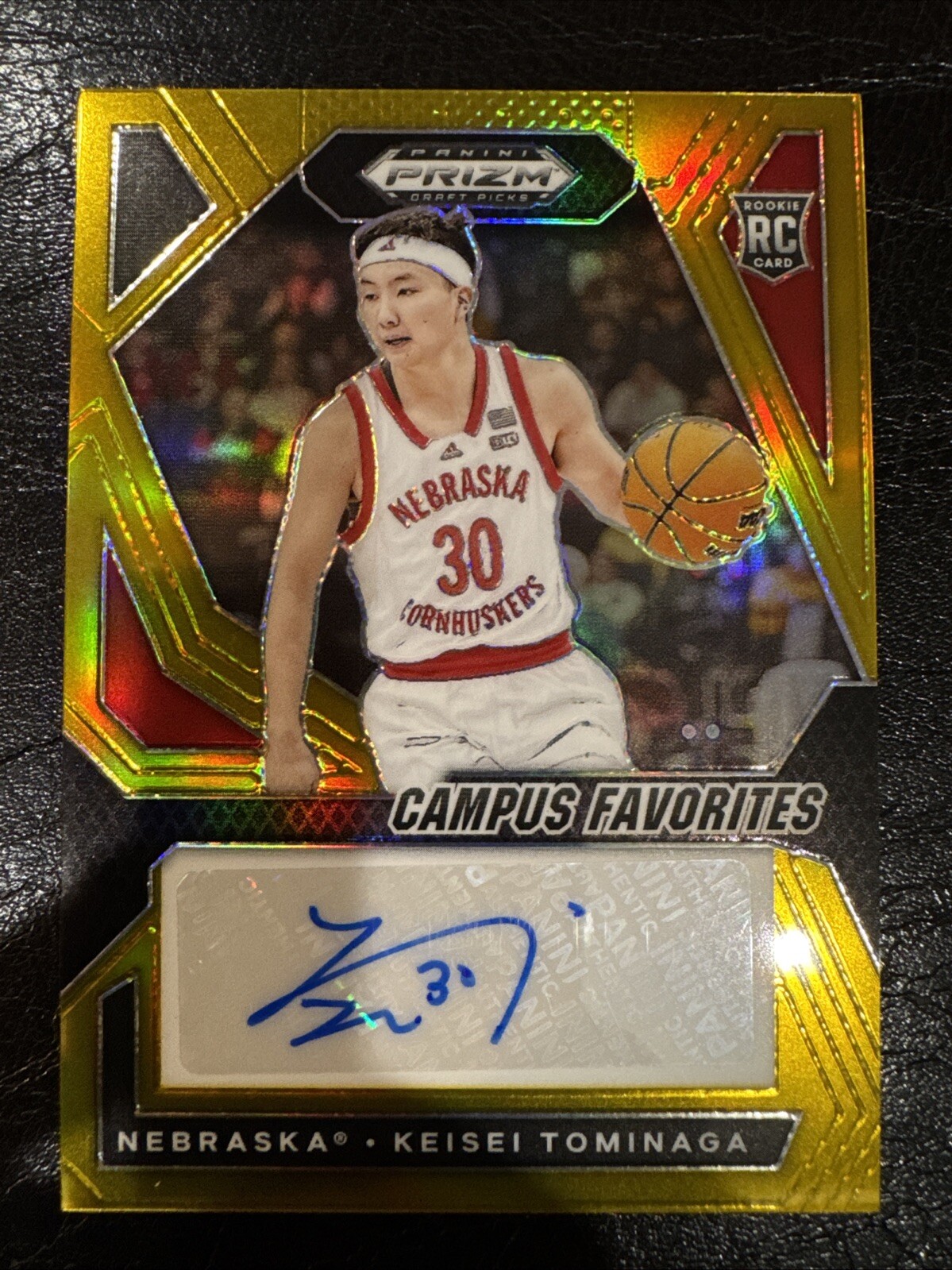 2024 Panini Prizm Draft KEISEI TOMINAGA Campus Favorites Gold RC AUTO 1/10 SSP