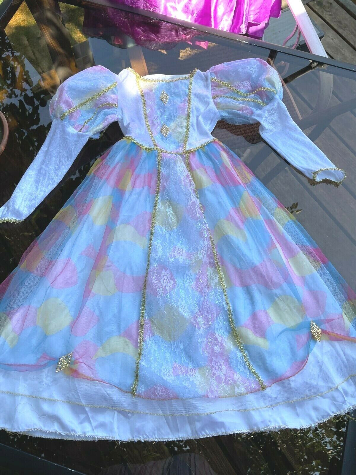 RAINBOW Safety and trust PRINCESS COSTUME Small Children's 4-6 New arrival