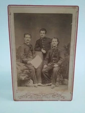 Foto antica formato gabinetto Anastasi Ascoli Piceno Bersaglieri IDENTIFICATI