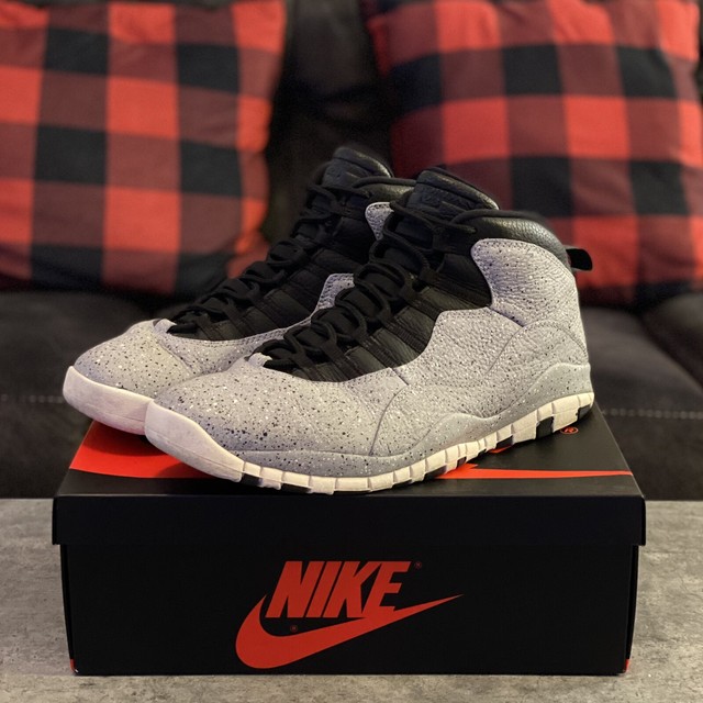 jordan retro 10 cement men's shoe