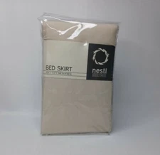 Nestl Bed Skirt Silky Soft Microfiber Beige Twin Size