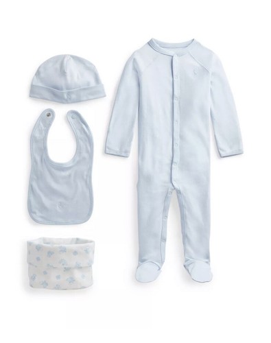 New Polo Ralph Lauren Baby Boys 4 Piece Set Blue Size 6M