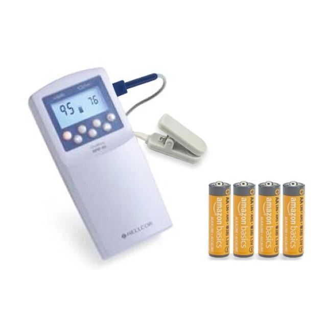 OXIMAX N65 Pulse Oximeter with small Vet tongue clip sensor and 4 AA batteries
