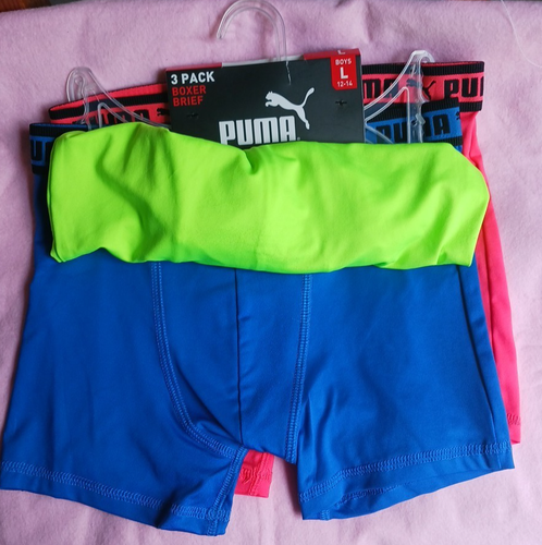 Puma Boy's Boxer Briefs Underwear 3-Pack, Performance Size Large ( 12-14 ) NWT - Picture 3 of 3