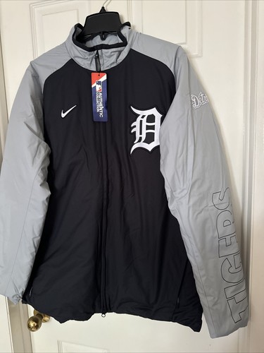Nike Mens L Detroit Tigers Authentic Collection Full-Zip Player Jacket NKAU-908Z - Picture 2 of 14