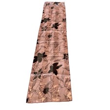 Vintage Blossoming Petals: Pink Scarf with Black Flower Outlines