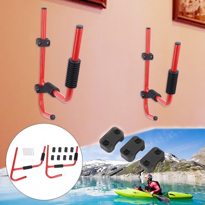 1 Paar Kajak Kanu Wandhalter Wandhalterung Halterung mit Paddel-Halter Stahl NEU