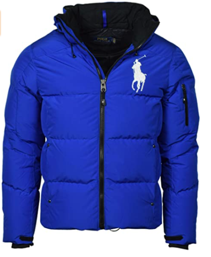 $349 Nuova con etichette Autentica Polo Uomo Ralph Lauren DOWN Fill Jacket Big Pony Blu