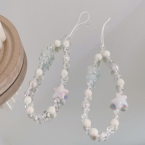 Charm Pentagram Beading Phone Strap DIY Chain Phone Case Hanging Rope BagPendant - 第 3/7 張圖片