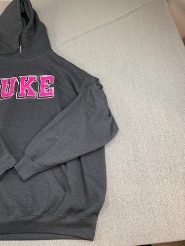 DUKE Pink Logo Pullover Sweater Sweatshirt Hoodie Womens Plus Size 3XL Gray EUC - Picture 5 of 15