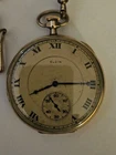 Elgin Elite pocket watch gold antique Rare Antique Collectibles With Chain Clip