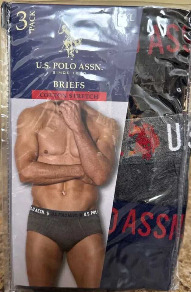U.S. Polo Assn. Calzoncillos elásticos de algodón para hombre, paquete de 3 S M L XL 2X 3X Foto 2 de 4