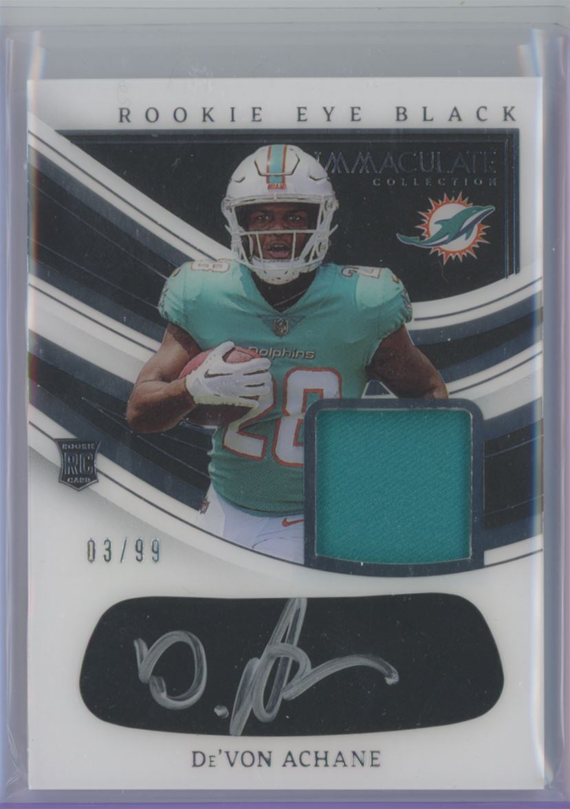 2023 Panini Origins De’Von Achane (RPA) Rookie Patch Auto - DOLPHINS RC