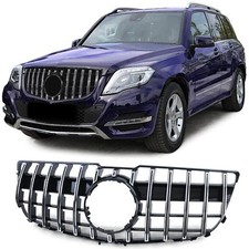 Sport K&uuml;hlergrill Passt f&uuml;r Mercedes GLK X204 Facelift 12-15 Schwarz Glanz Chrom
