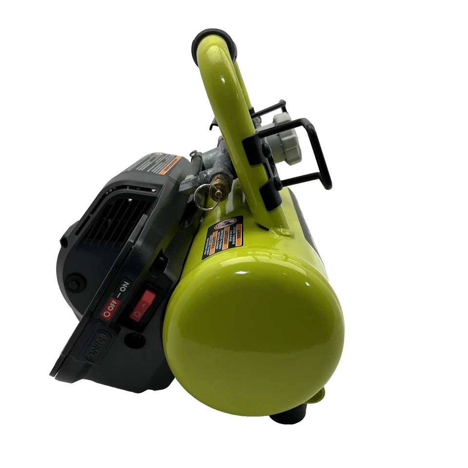 Compresor de aire horizontal portátil RYOBI ONE+ 18V 1 galón herramienta P739 solo usado Foto 4 de 4