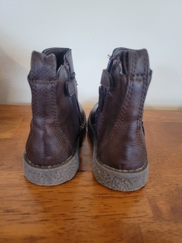 Baby Gap Chelsea Brown Faux Leather Zip Ankle Boots Toddler 5 - Picture 4 of 8