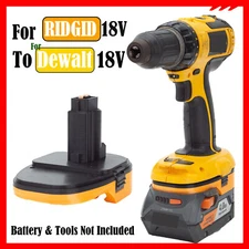 Battery Adapter For Ridgid 18V Li-ion Battery to For Dewalt 18V  Ni-Cd Tools