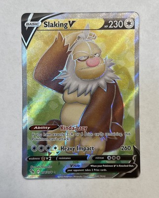 Pokémon TCG Slaking V Full Art Pokemon GO 077/078 Holo Ultra Rare NM | eBay