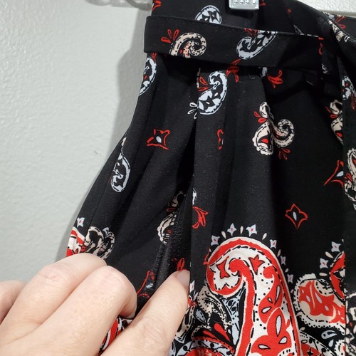 Ann Taylor LOFT Womens Petite Size 4 Sunset Paisley Tie Waist Shorts Boho - Picture 7 of 12