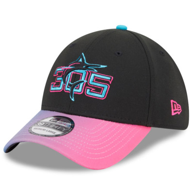 Miami Marlins New Era 2025 City Connect 39THIRTY Flex Hat Cap Men's MLB 305 MIA