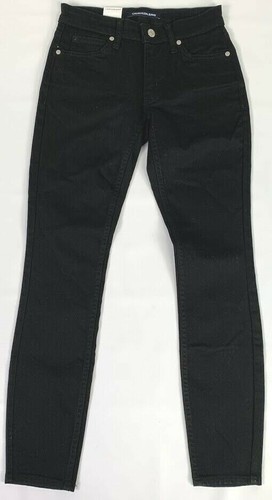 Calvin Klein Women's Black Mid Rise Skinny Fit Stretch Jeans NWT MSRP $69 A0102 - Picture 4 of 8