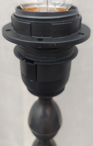 Vintage IKEA Table Lamp Black Brass Effect Metal Table Bedside Lamp With Bulb - Picture 7 of 13