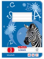 Herlitz Schulheft X.Book Din A5 Lineatur 3 / Liniert 16 Blatt