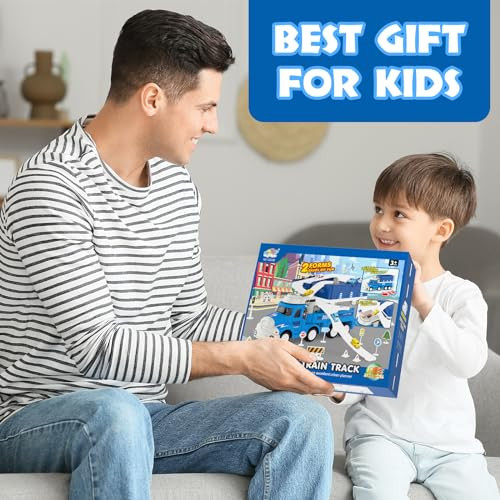 Truck Toys for Boys 3 4 5 6 Years Old, Vehicle Toys for Kids with 4 City Cars - Picture 7 of 7