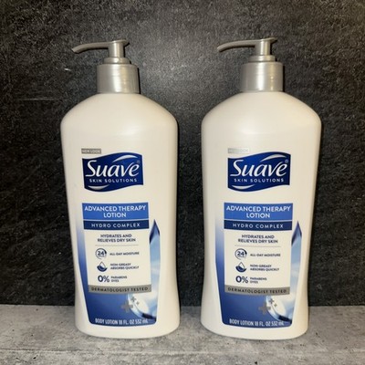 2 Lot Suave Skin Solutions Advanced Therapy Lotion, Hydro Complex - 18 Fl Oz