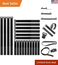 20-Pack Reusable Nylon Cable Straps (8”-18”) - Organize Your Cords Effortlessly