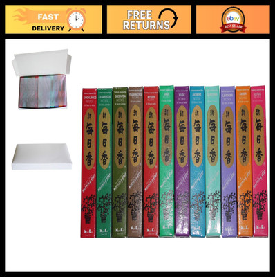 12 Fragrance Assortment Incense Sticks - Sandalwood, Cedarwood, Green Tea & More