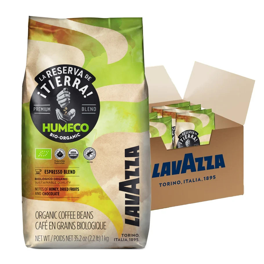 6 x Lavazza Tierra Humeco Bio-Organic 1kg Coffee Beans