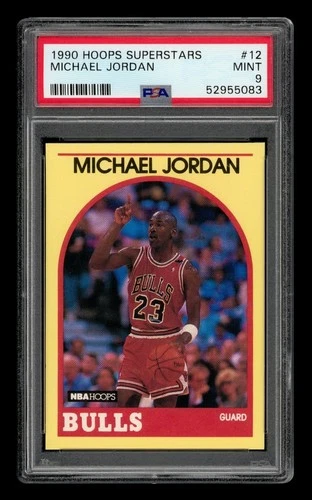 1990-91 Hoops Superstars: # 12 Michael Jordan PSA 9 MINT
