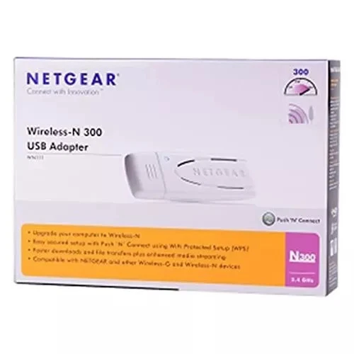NEW - NetGear Wireless-N300 USB WiFi Adapter Model WN111 (300Mbps) B,G,N USB 2.0 - Image 2 of 4