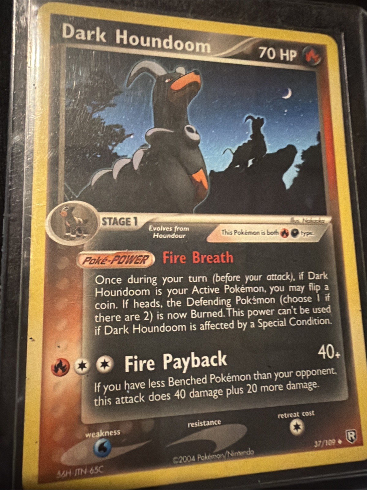 Pokemon Dark Houndoom #37 EX Team Rocket Returns- NM