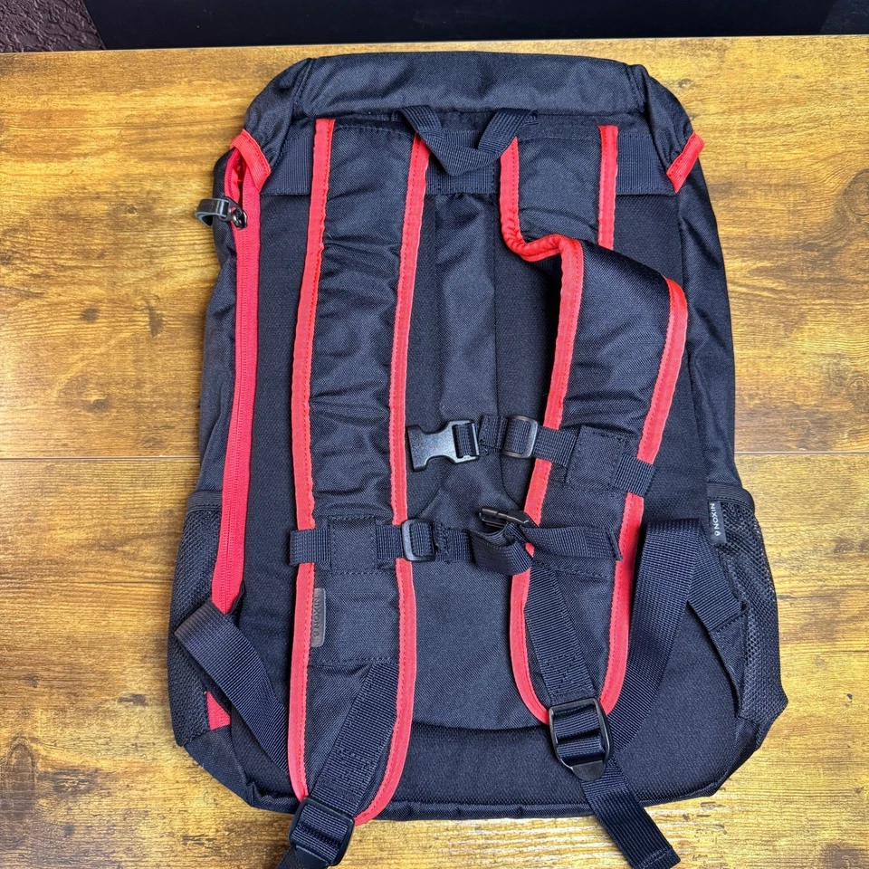 Mochila Nixon Stowaway Negra Roja Laptop Viaje Escuela Mochila Libro Foto 2 de 3
