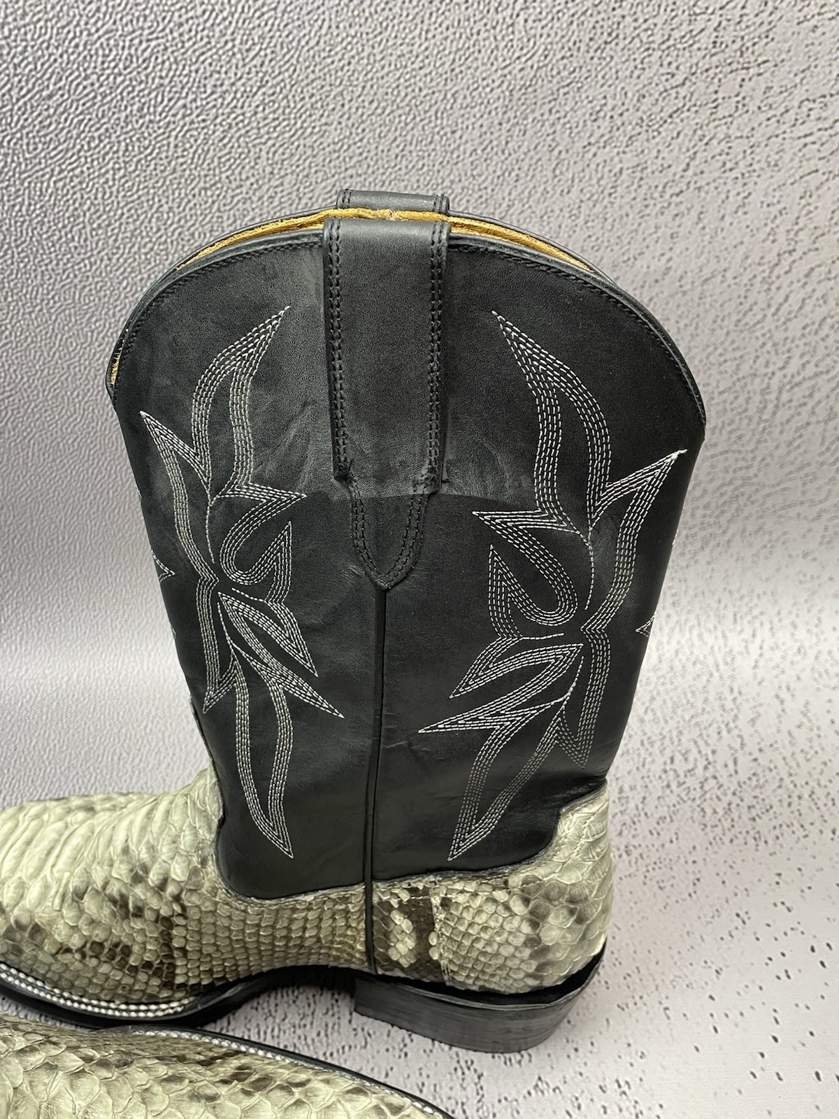 Freebird Men Black White Union Python Leather Boo… - image 8