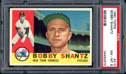 1960 Topps Baseball #315 Bobby Shantz PSA 8