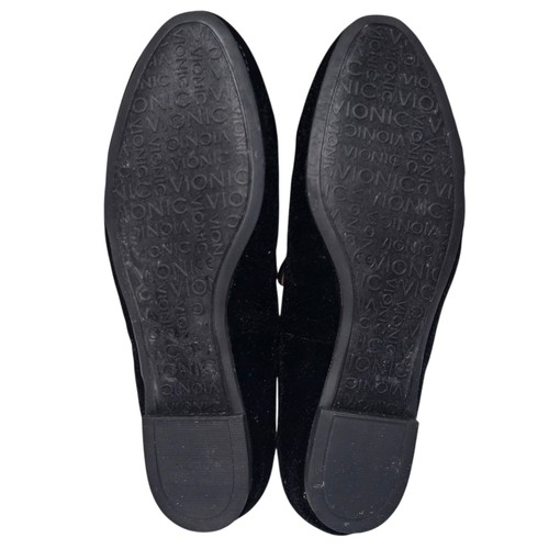 Mocassini ortopedici donna Vionic in velluto nero mules taglia 9,5 Carnegie Holiday - Foto 7 di 8