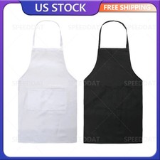 1Pack Kitchen Apron Cooking 2 Pockets Waterproof Butcher Catering Restaurant