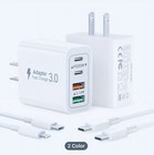 40W Fast 4-Port USB C Wall Charger for iPhone 16 Dual Port iPad, Samsung, Tablet