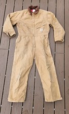 Vintage Men's Carhart insulated washed duck coveralls 42 Short great condition