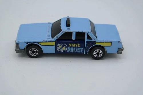 Vintage 1983 HOT WHEELS 'Crack-Ups' Police Car Blue Light Use Loose Cop State